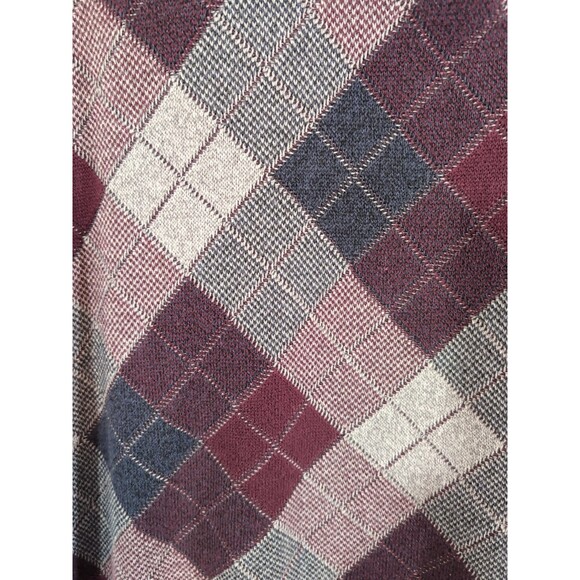 JOE Joseph Abboud Argyle Sweater Mens MEDIUM 1/4 Zip Pullover Long Sleeve Preppy - Picture 14 of 14